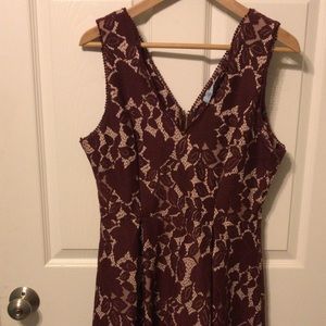 Maroon lace homecoming/formal dress